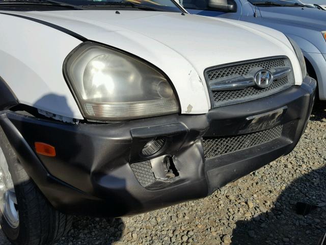 KM8JN12D87U593777 - 2007 HYUNDAI TUCSON SE WHITE photo 9