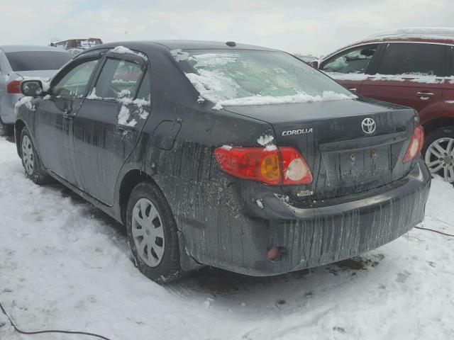 1NXBU4EE3AZ245003 - 2010 TOYOTA COROLLA BA BLACK photo 3