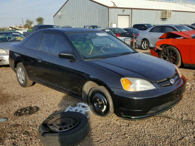 1HGEM22512L034742 - 2002 HONDA CIVIC LX BLACK photo 1