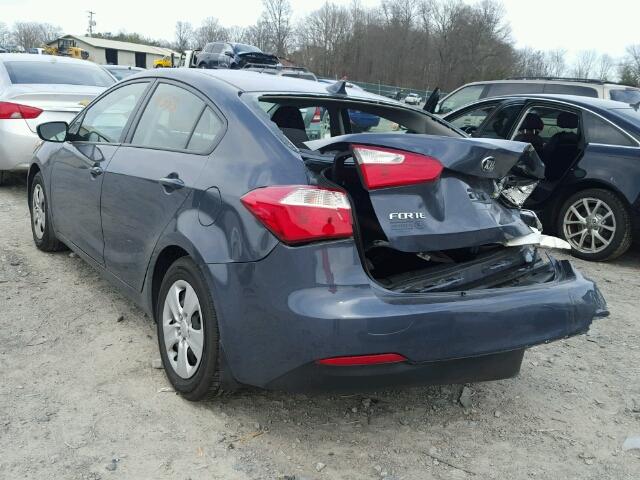 KNAFK4A68G5598525 - 2016 KIA FORTE GRAY photo 3