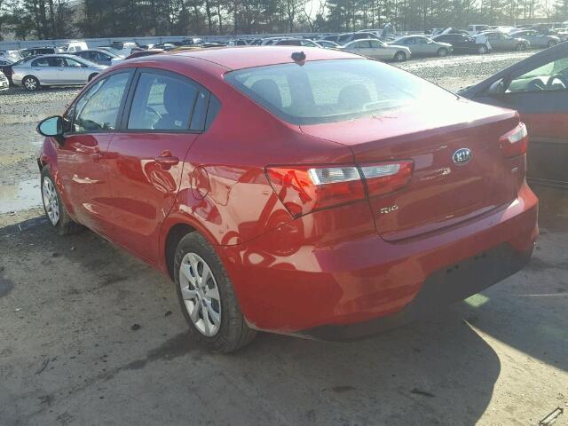 KNADM4A34H6104003 - 2017 KIA RIO LX RED photo 3