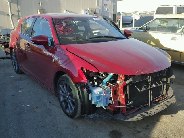 JTHKD5BH4D2128005 - 2013 LEXUS CT 200 RED photo 1