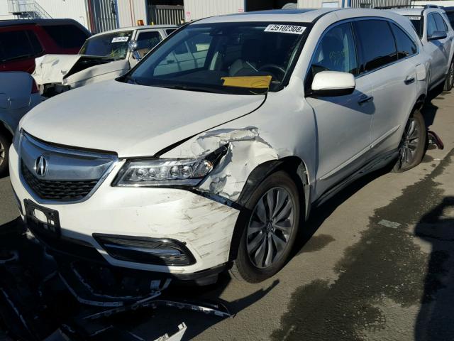 5FRYD4H69GB024573 - 2016 ACURA MDX TECHNO WHITE photo 2