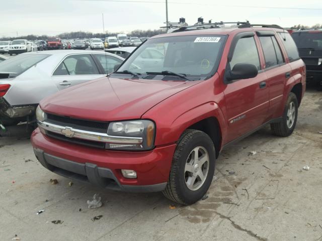 1GNDS13S432414705 - 2003 CHEVROLET TRAILBLAZE MAROON photo 2