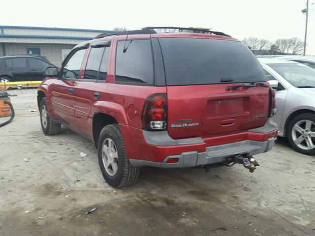 1GNDS13S432414705 - 2003 CHEVROLET TRAILBLAZE MAROON photo 3