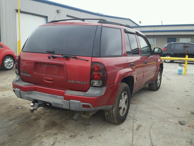 1GNDS13S432414705 - 2003 CHEVROLET TRAILBLAZE MAROON photo 4