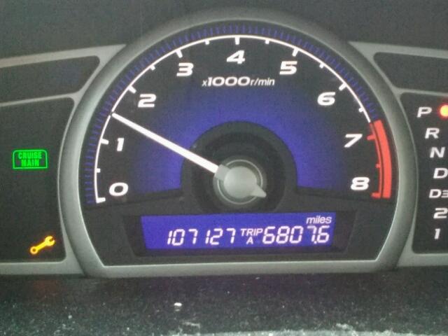 2HGFA16829H352341 - 2009 HONDA CIVIC EX შავი ფოტო 8