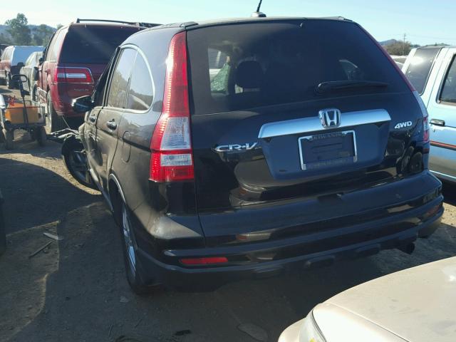 5J6RE4H7XBL082221 - 2011 HONDA CR-V EXL BLACK photo 3