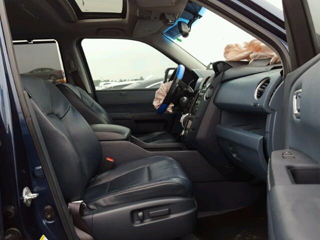 5FNYF38979B001781 - 2009 HONDA PILOT TOUR BLUE photo 5