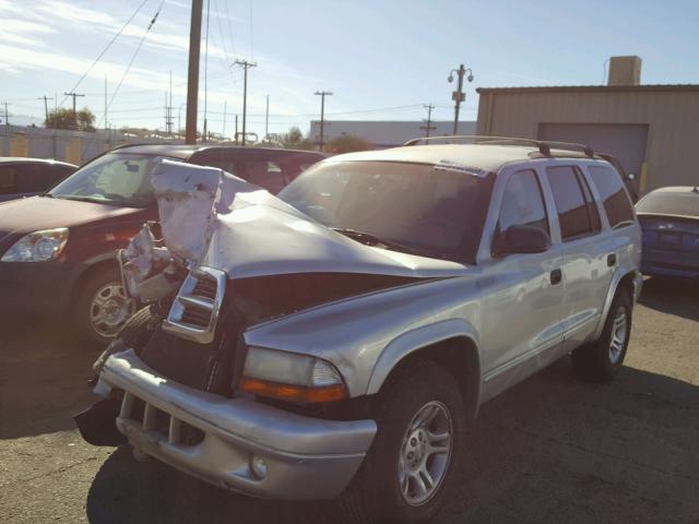 1B4HR48N32F177638 - 2002 DODGE DURANGO SL SILVER photo 2