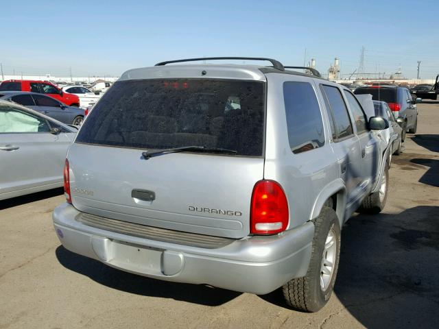 1B4HR48N32F177638 - 2002 DODGE DURANGO SL SILVER photo 4