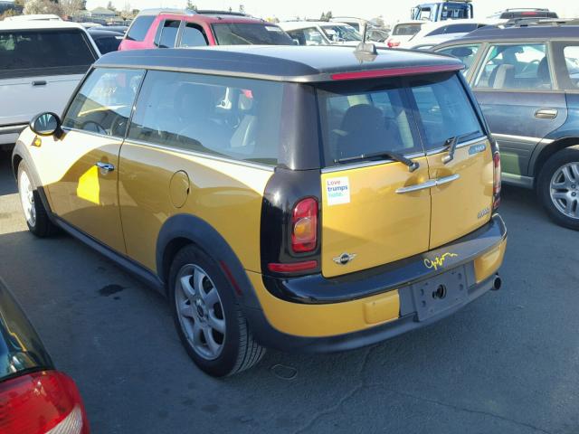 WMWML33548TN67465 - 2008 MINI COOPER CLU YELLOW photo 3