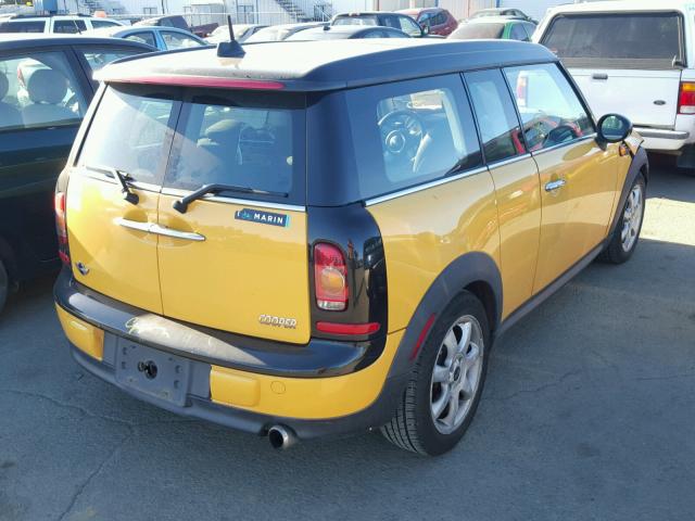 WMWML33548TN67465 - 2008 MINI COOPER CLU YELLOW photo 4