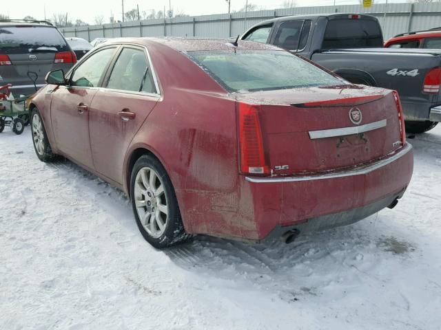 1G6DT57V480213569 - 2008 CADILLAC CTS HI FEA RED photo 3