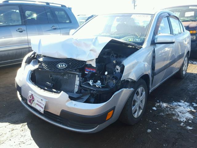 KNADE123X66092687 - 2006 KIA RIO SILVER photo 2