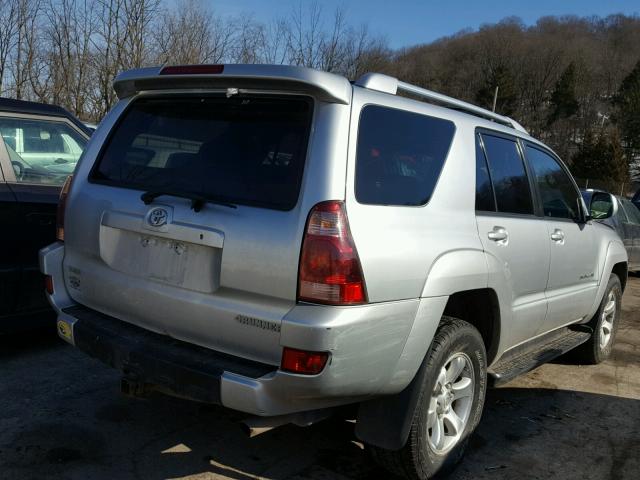 JTEBU14R240050184 - 2004 TOYOTA 4RUNNER SR SILVER photo 4