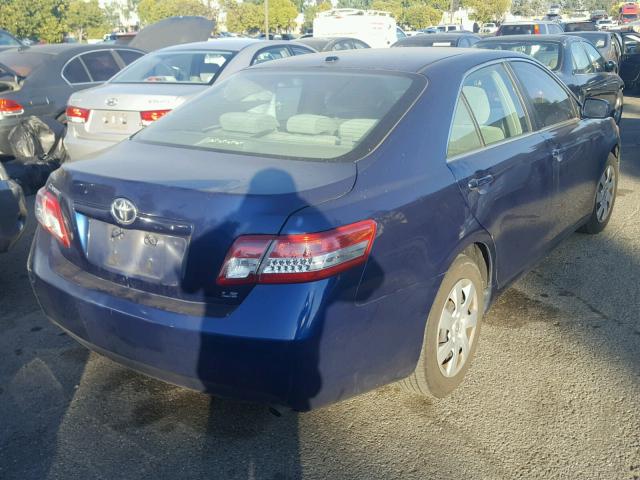 4T1BF3EK4AU525314 - 2010 TOYOTA CAMRY BASE BLUE photo 4