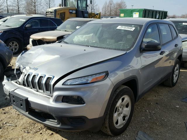 1C4PJMAB5GW181820 - 2016 JEEP CHEROKEE S SILVER photo 2