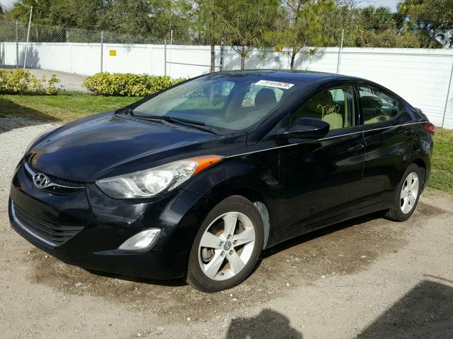 KMHDH4AE7DU753403 - 2013 HYUNDAI ELANTRA GL BLACK photo 2