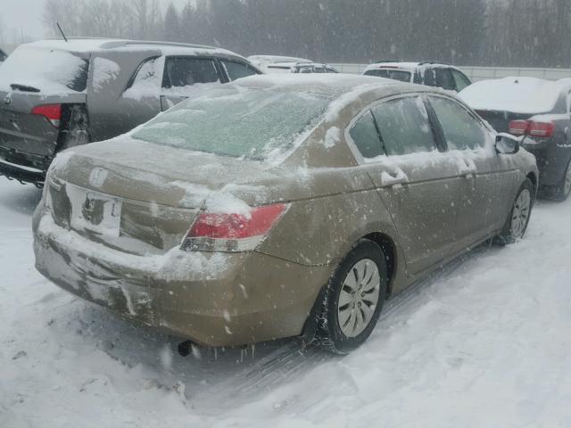 1HGCP26399A038390 - 2009 HONDA ACCORD LX TAN photo 4