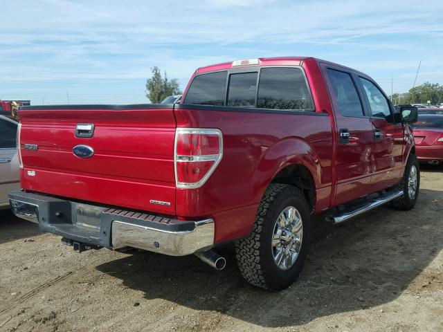 1FTEW1CM5BFA50899 - 2011 FORD F150 SUPER RED photo 4