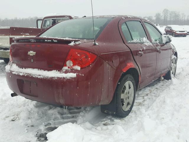 1G1AL55F277307797 - 2007 CHEVROLET COBALT LT MAROON photo 4