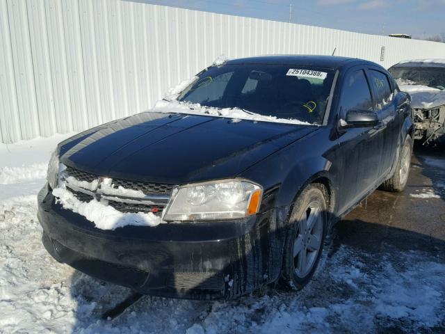 1B3BD1FB2BN559164 - 2011 DODGE AVENGER MA BLACK photo 2