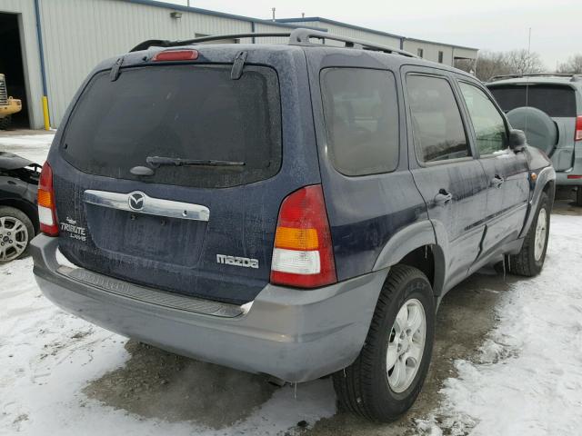 4F2YU08142KM31050 - 2002 MAZDA TRIBUTE LX BLUE photo 4