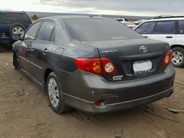 1NXBU40E99Z124009 - 2009 TOYOTA COROLLA BA CHARCOAL photo 3