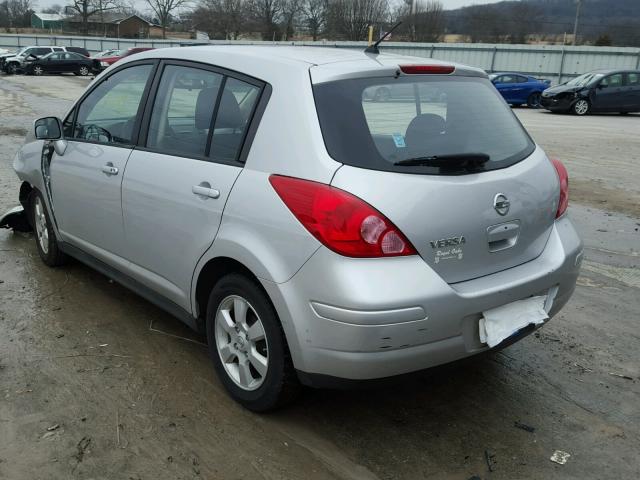 3N1BC13E97L355469 - 2007 NISSAN VERSA S SILVER photo 3