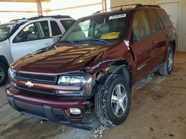 1GNDS13S542297931 - 2004 CHEVROLET TRAILBLAZE RED photo 2