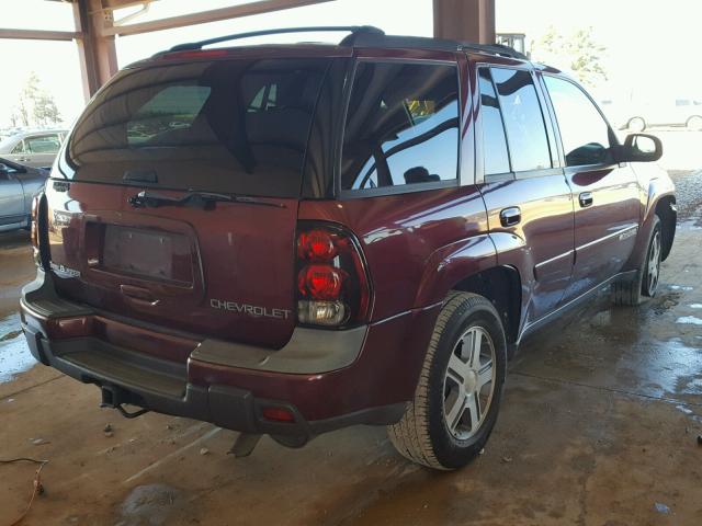 1GNDS13S542297931 - 2004 CHEVROLET TRAILBLAZE RED photo 4