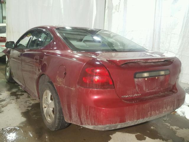 2G2WP522151311440 - 2005 PONTIAC GRAND PRIX RED photo 3