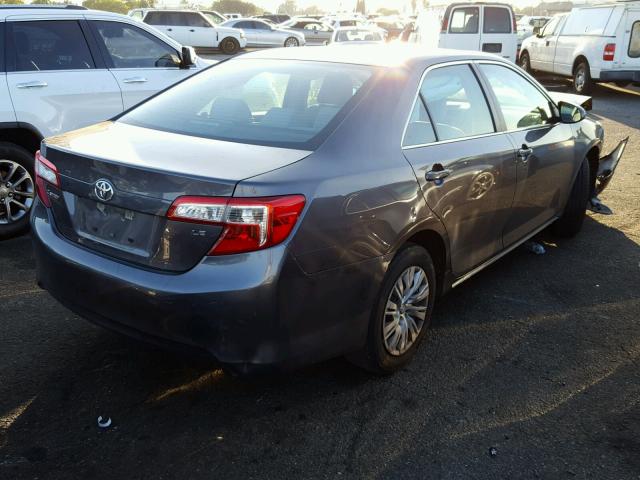 4T4BF1FK4ER431979 - 2014 TOYOTA CAMRY L GRAY photo 4