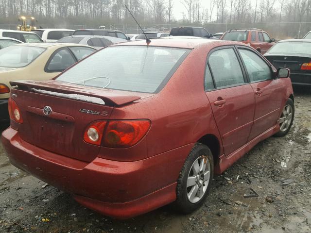 1NXBR32E34Z196910 - 2004 TOYOTA COROLLA CE RED photo 4