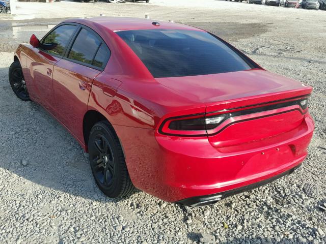 2C3CDXBG4FH799388 - 2015 DODGE CHARGER SE RED photo 3