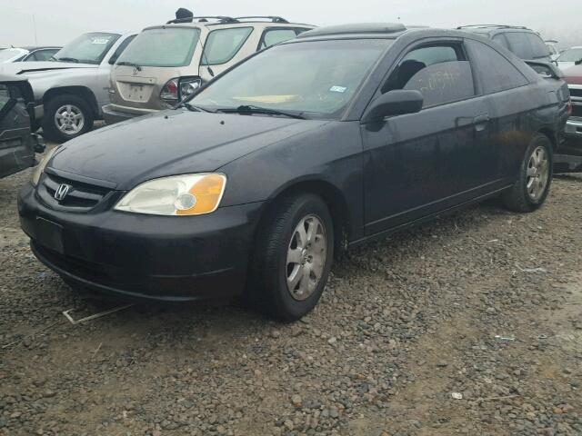 1HGEM22993L046660 - 2003 HONDA CIVIC EX BLACK photo 2