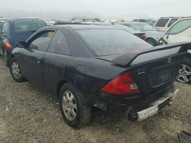 1HGEM22993L046660 - 2003 HONDA CIVIC EX BLACK photo 3