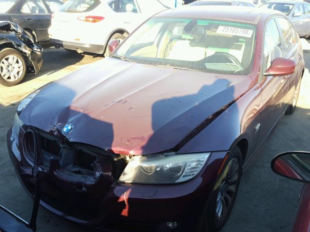 WBAPK73559A450756 - 2009 BMW 328 XI BURGUNDY photo 2