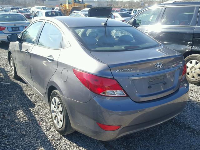 KMHCT4AEXFU796081 - 2015 HYUNDAI ACCENT GLS GRAY photo 3