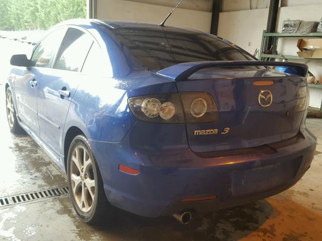 JM1BK323781791743 - 2008 MAZDA 3 S BLUE photo 3