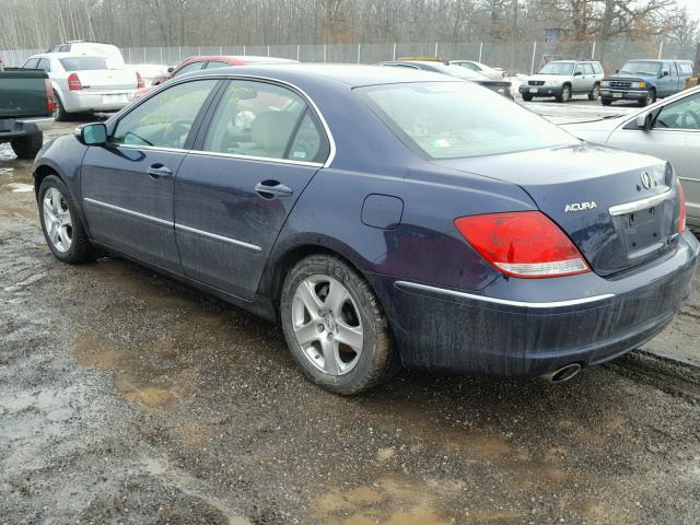 JH4KB16628C001275 - 2008 ACURA RL BLACK photo 3