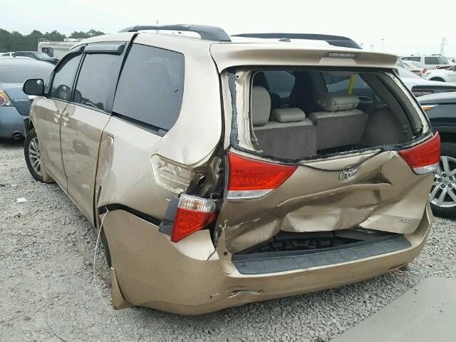 5TDYK3DC4BS146730 - 2011 TOYOTA SIENNA XLE GOLD photo 3