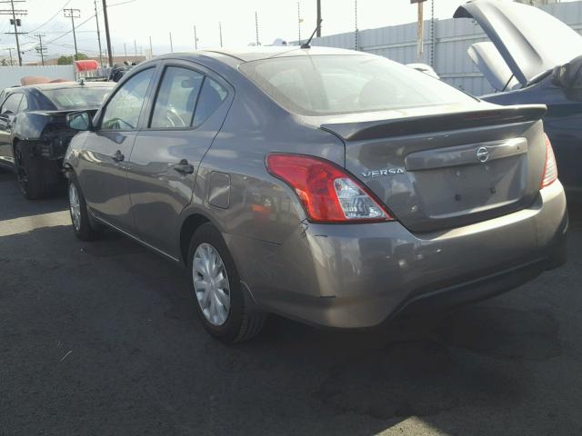 3N1CN7AP5HL826928 - 2017 NISSAN VERSA S CHARCOAL photo 3