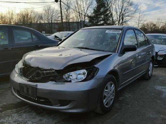 2HGES16335H570893 - 2005 HONDA CIVIC DX V GRAY photo 2