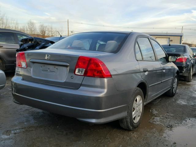 2HGES16335H570893 - 2005 HONDA CIVIC DX V GRAY photo 4