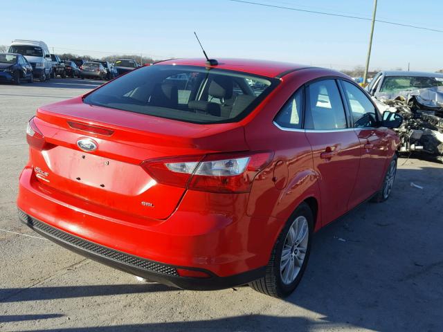 1FAHP3H22CL317146 - 2012 FORD FOCUS SEL RED photo 4