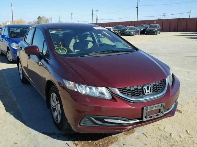 2HGFB2F55FH537861 - 2015 HONDA CIVIC LX BURGUNDY photo 1