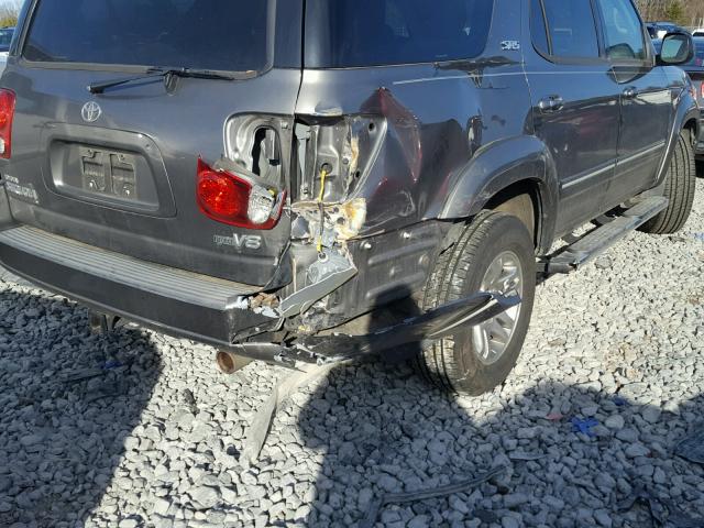 5TDZT34A87S290434 - 2007 TOYOTA SEQUOIA SR GRAY photo 9