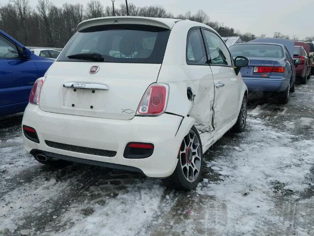 3C3CFFBR2FT601789 - 2015 FIAT 500 SPORT WHITE photo 4